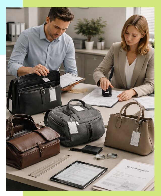 Сертификация сумок в Одинцове от 7767 руб. | Алешин-Днц